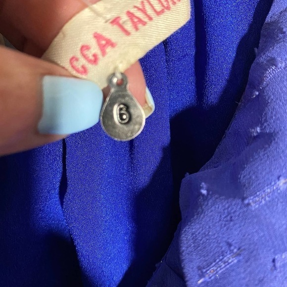 Rebecca Taylor Sleeveless Silk Blend Flutter Collar Dress Size 6 - Picture 4 of 9